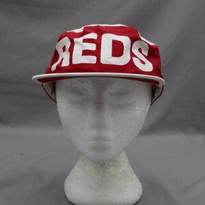 Cincinnati Reds Hat (VTG) - All Over Print by Midway - Adult Stretch Fit